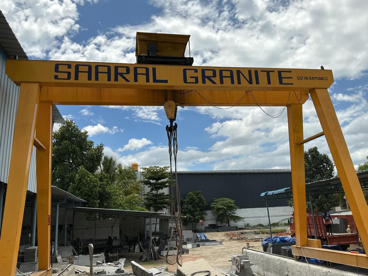 Saaral Granite branded gantry crane